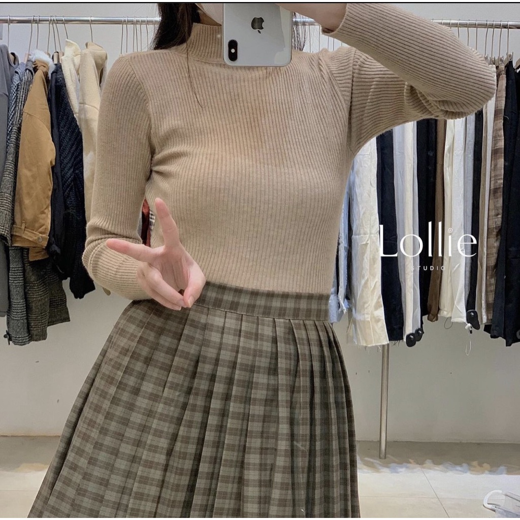 Áo len tăm body, áo len cổ 3 phân dệt ôm sát cơ thể, co giãn thoải mái khi sử dụng, người dưới 60kg mặc rất ok | BigBuy360 - bigbuy360.vn