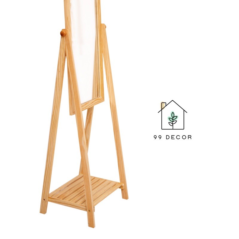 Gương Soi Toàn Thân Kệ Gỗ Chữ A Phòng Ngủ 99 Decor