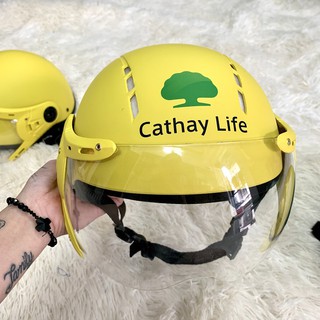 MŨ BẢO HIỂM NỬA ĐẦU CÓ LỖ THÔNG GIÓ IN LOGO CATHAY