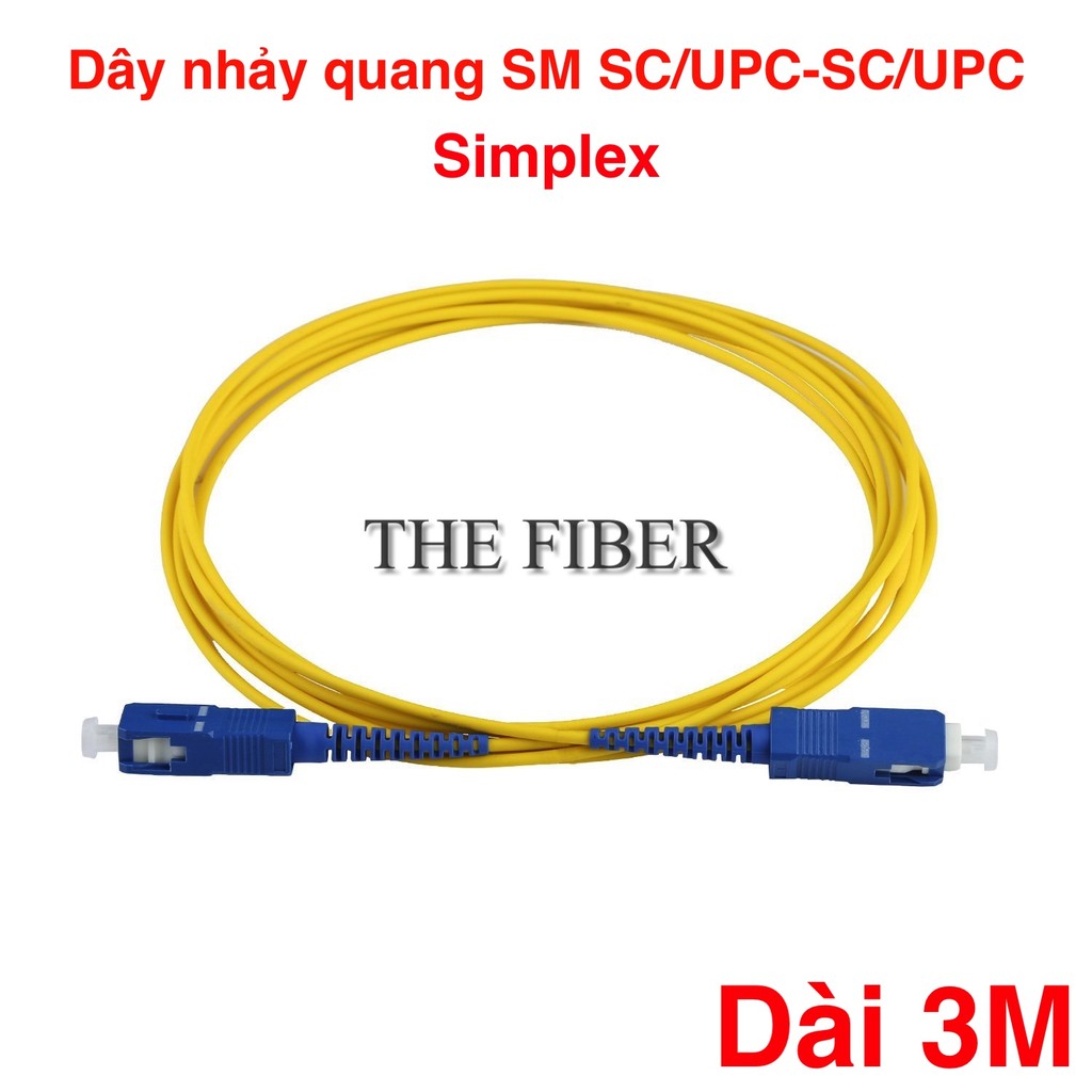 Dây nhảy quang SM SC/UPC-SC/UPC dài 1/2/3/5/10M, phi 3.0mm, Simplex