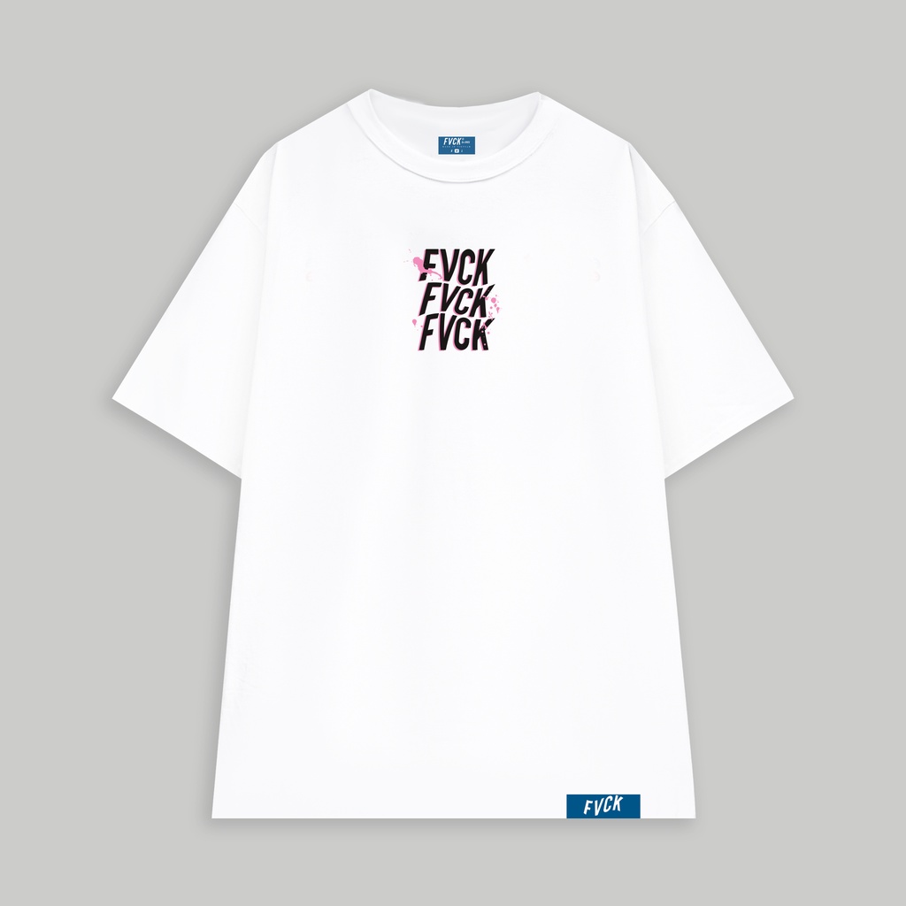 [Mã FAMARAL1 giảm 10K đơn 50K] Áo thun FVCK PAIN SMILE TRẮNG - FK103