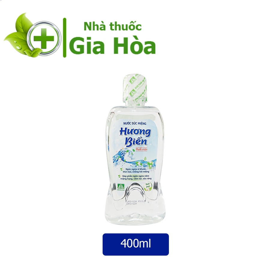 Nước súc miệng Hương Biển (Hoa Linh) giúp làm sạch, bảo vệ niêm mạc miệng, họng, khử mùi - Chai 400ml