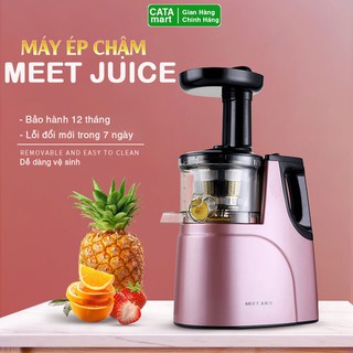 Máy ép chậm MEET JUICE, Máy ép trái cây- Vắt kiệt bã công suất 150W - Tặng 2 cốc đựng nước - Bảo hành 12 tháng