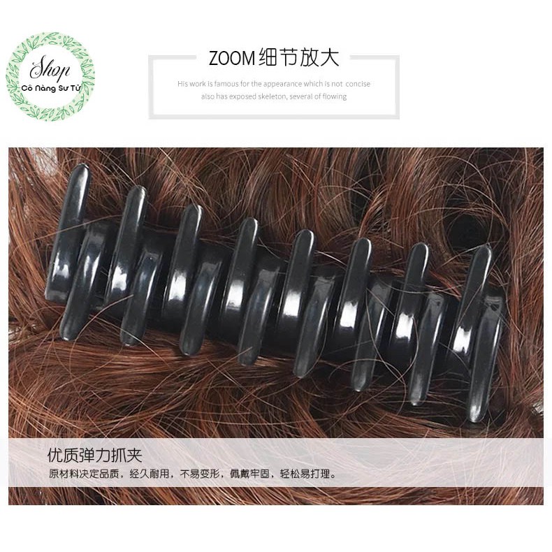 Búi ngoặm xù, Tóc giả nữ kẹp ngoặm Rối xù bông to tự nhiên như tóc thật - sợi tơ cao cấp Không Bóng - Cô nàng sư tử