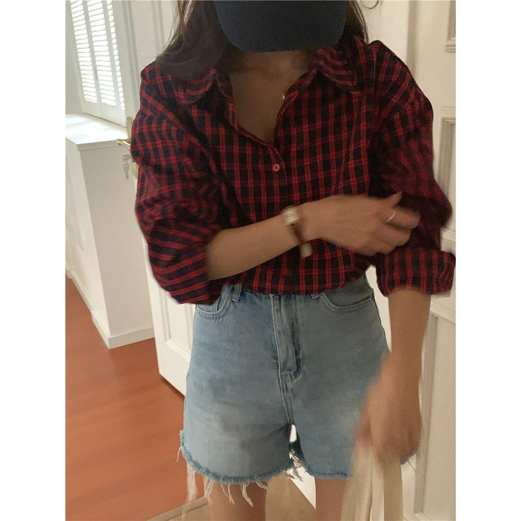 Áo Sơ Mi Kẻ Sọc Dài Tay Dáng Rộng Cổ Điển 61532