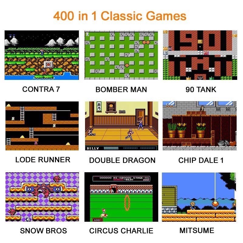Máy Chơi game Cầm Tay sup 400 Trong 1 Cổ Điển AV out TV soup plus