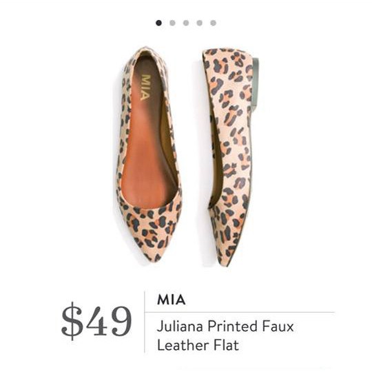 Giày búp bê bệch hoạ tiết báo MIA auth outlet sales