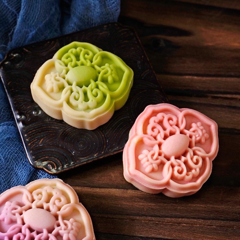 Khuôn Làm Bánh Trung Thu Dạng Nhấn 50g DIY Phong Cách Trung Hoa