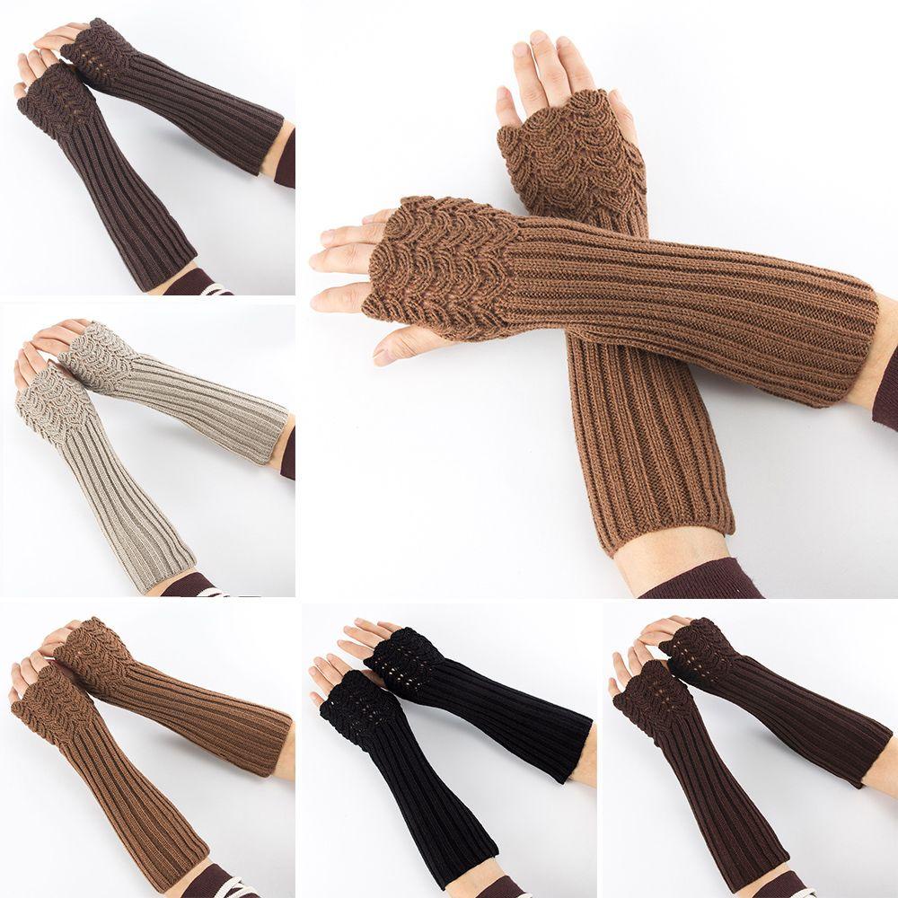 Găng Tay Len Dài Mềm Mại Màu Kẹo Ngọt Giữ Ấm Cánh Tay Cho Nam Nữ