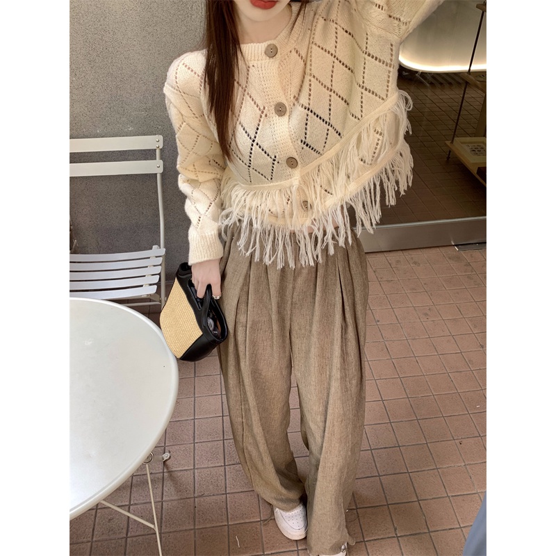 Áo Khoác cardigan Thiết Kế Viền Rỗng Thời Trang