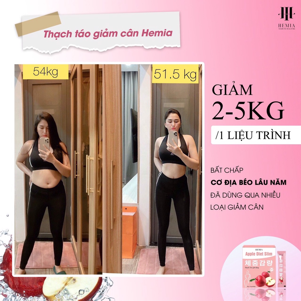 Thạch Táo Giảm Cân Hemia Hàn Quốc Giảm Béo, Giảm Cân, Giữ Dáng, Đẹp Da, An Toàn Hiệu Quả