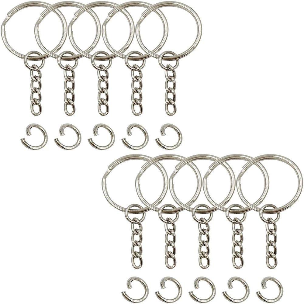 LAYOR 10/20Pcs 10/20Pcs Keyring Fashion Accessories Keyfob Keychain|Pendant Metal Split Ring Key Holder Rings