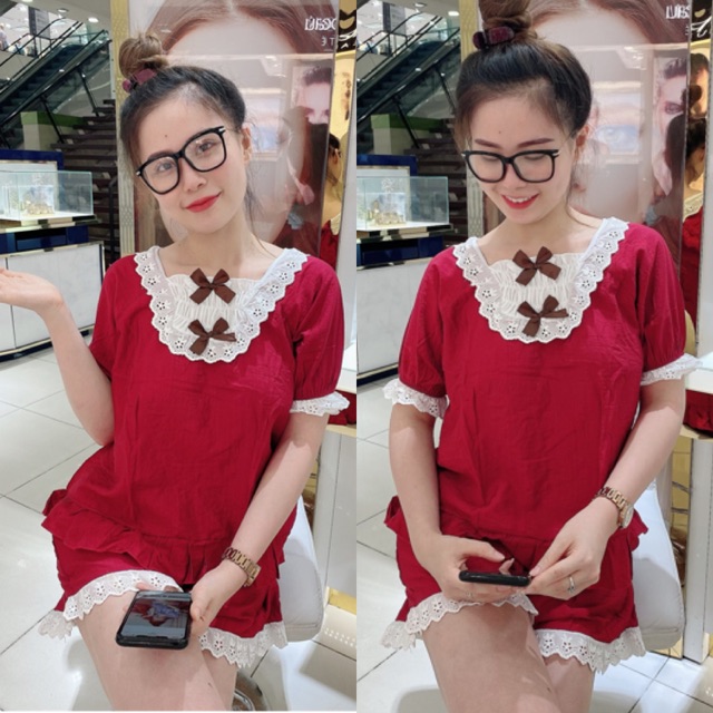 [ ẢNH + VIDEO CHÍNH CHỦ ] BỘ MẶC NHÀ TIỂU THƯ ĐÁNG YÊU ❤️