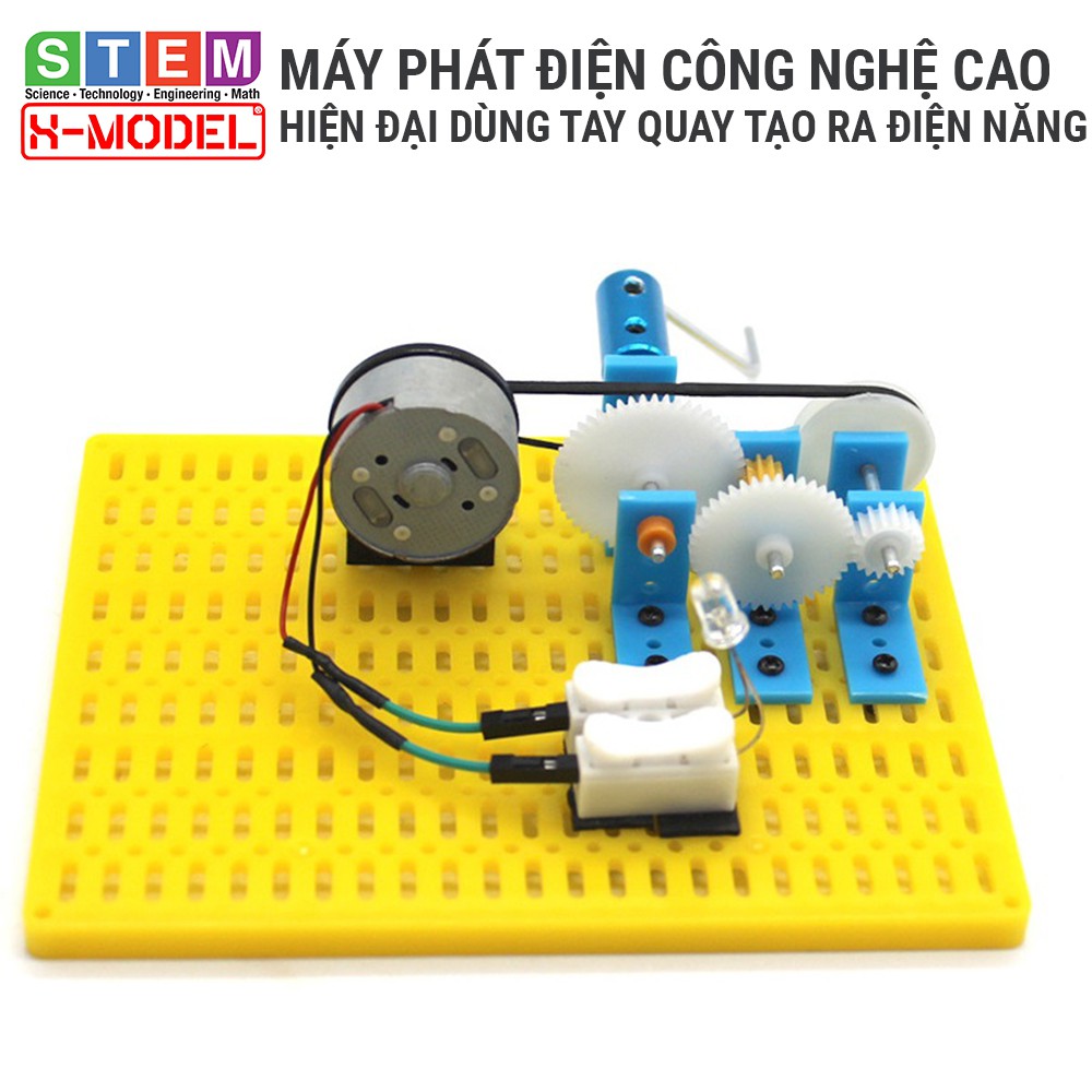 Đồ chơi sáng tạo STEM Máy phát điện công nghệ quay tay X-MODEL ST93 cho bé, Đồ choi trẻ em DIY| Giáo dục STEM, STEAM