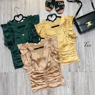 Áo lụa nhún bèo xát nách