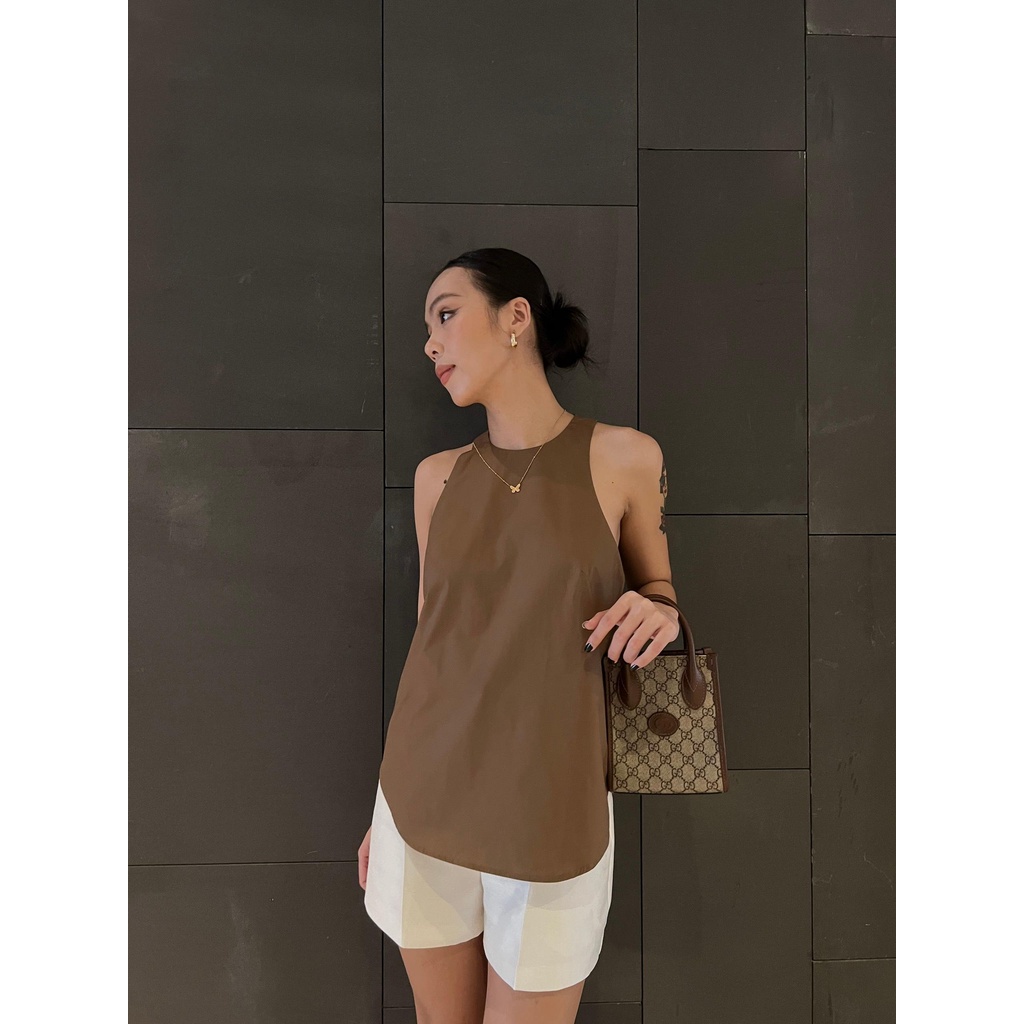 CoNIN - quần ngắn xếp ly lưng cao