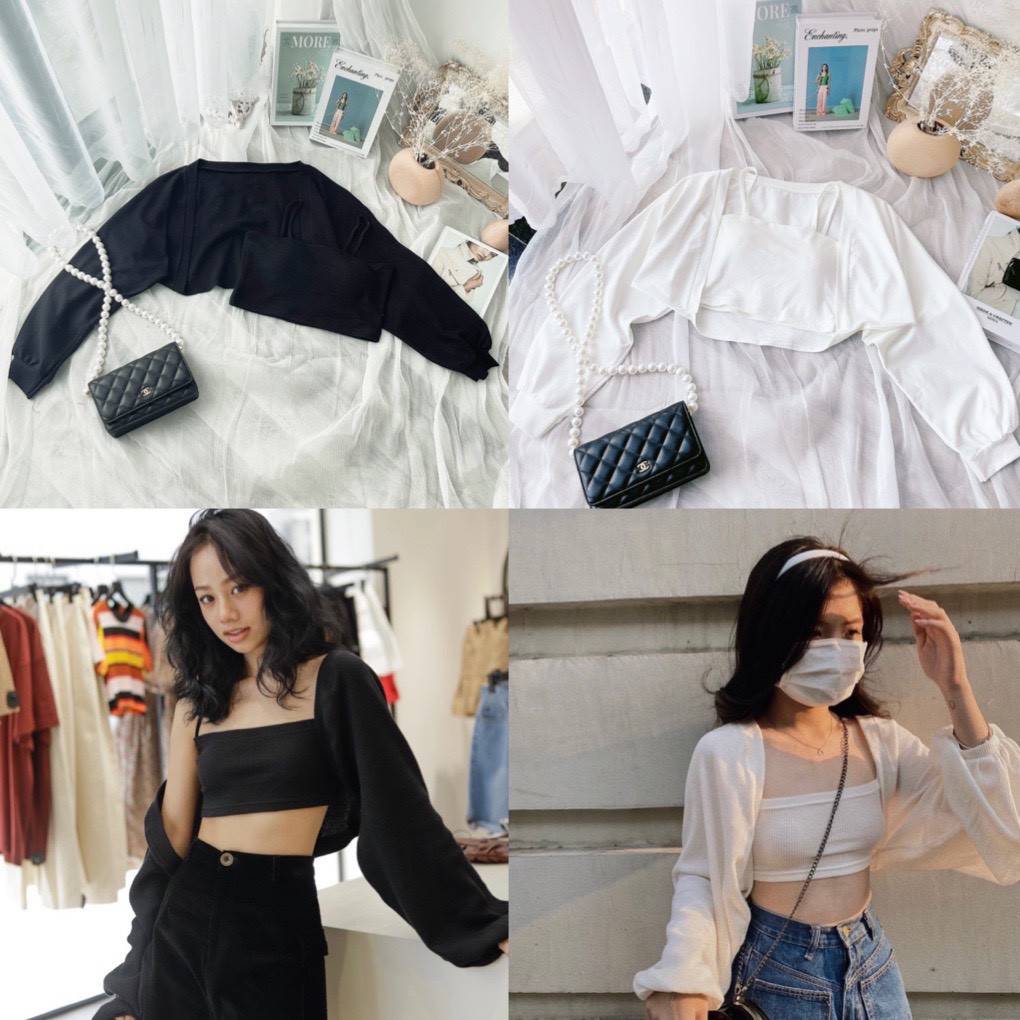 Set áo 2 dây khoác cánh dơi S140[HÌNH THẬT]