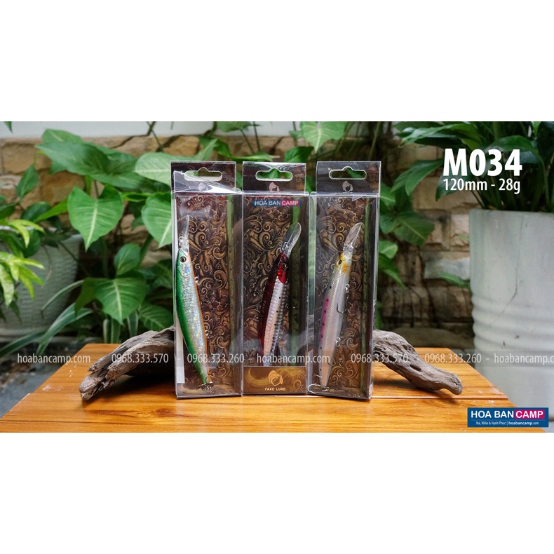 Mồi Lure Minnow FL M034 Sinking | 120mm - 28g