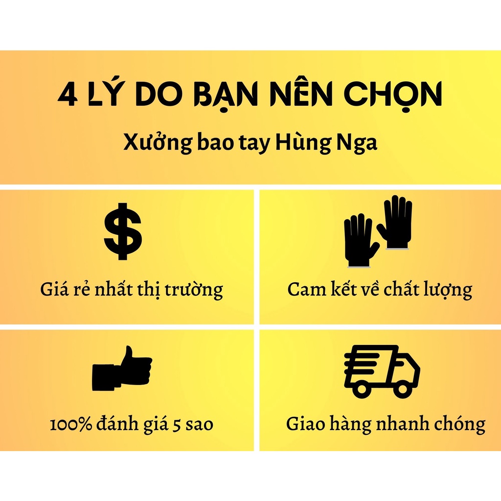 Bao tay bảo hộ lao động 60g màu đen giá siêu ưu đãi