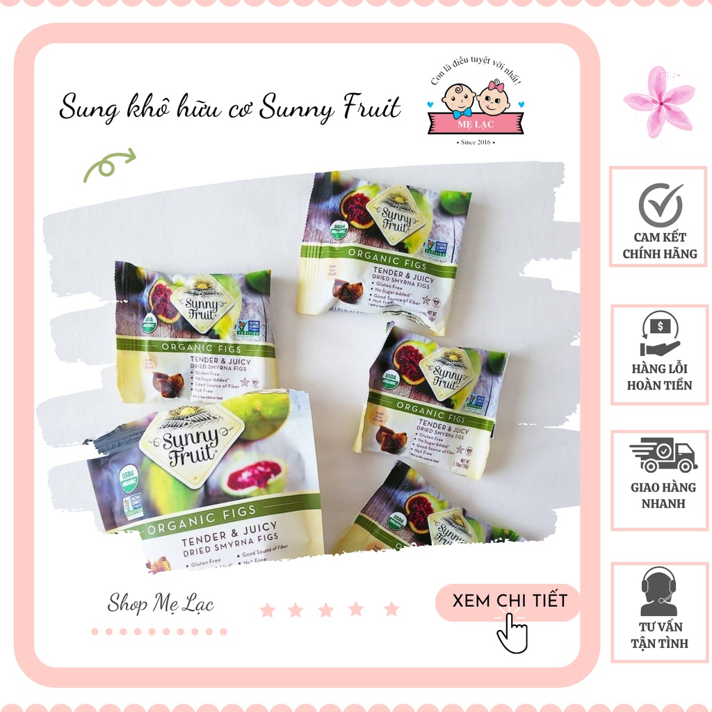 [Sunny fruit] Sung khô hữu cơ thơm ngon cho bé ăn dặm, gói nhỏ 50gr