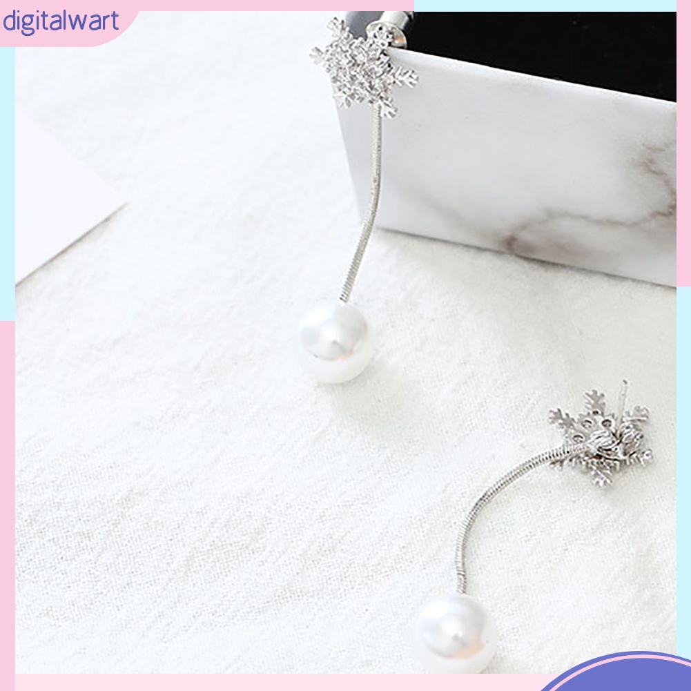 Đôi Khuyên Tai Dài Tạo Hình Hoa Tuyết Thời Trang Cho Nữ