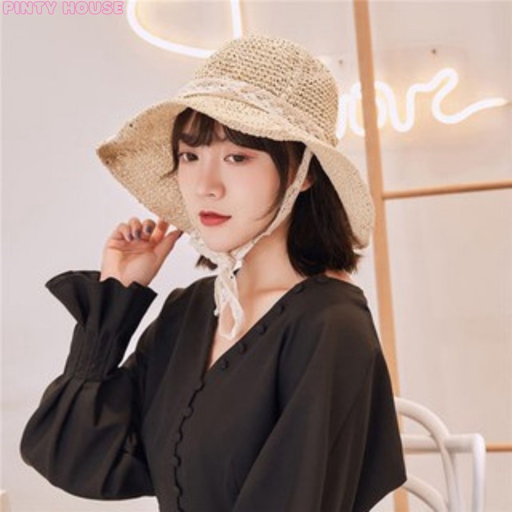 Mũ đi biển ,Nón phớt vành rộng làm cao cấp làm từ cói