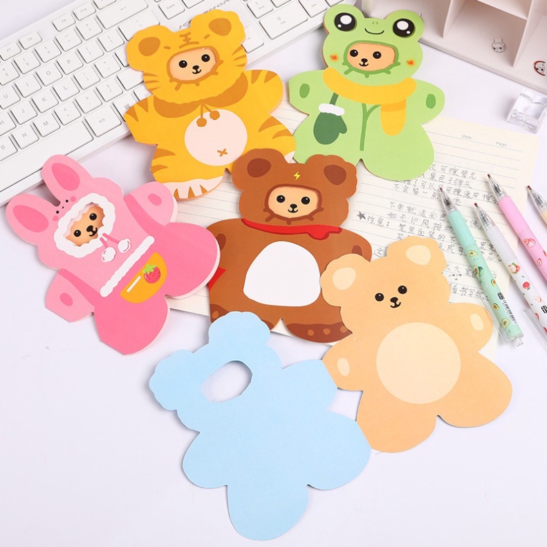 phụ kiện bánh sinh nhật [FREESHIP❤️] thiệp bé gấu dễ thương