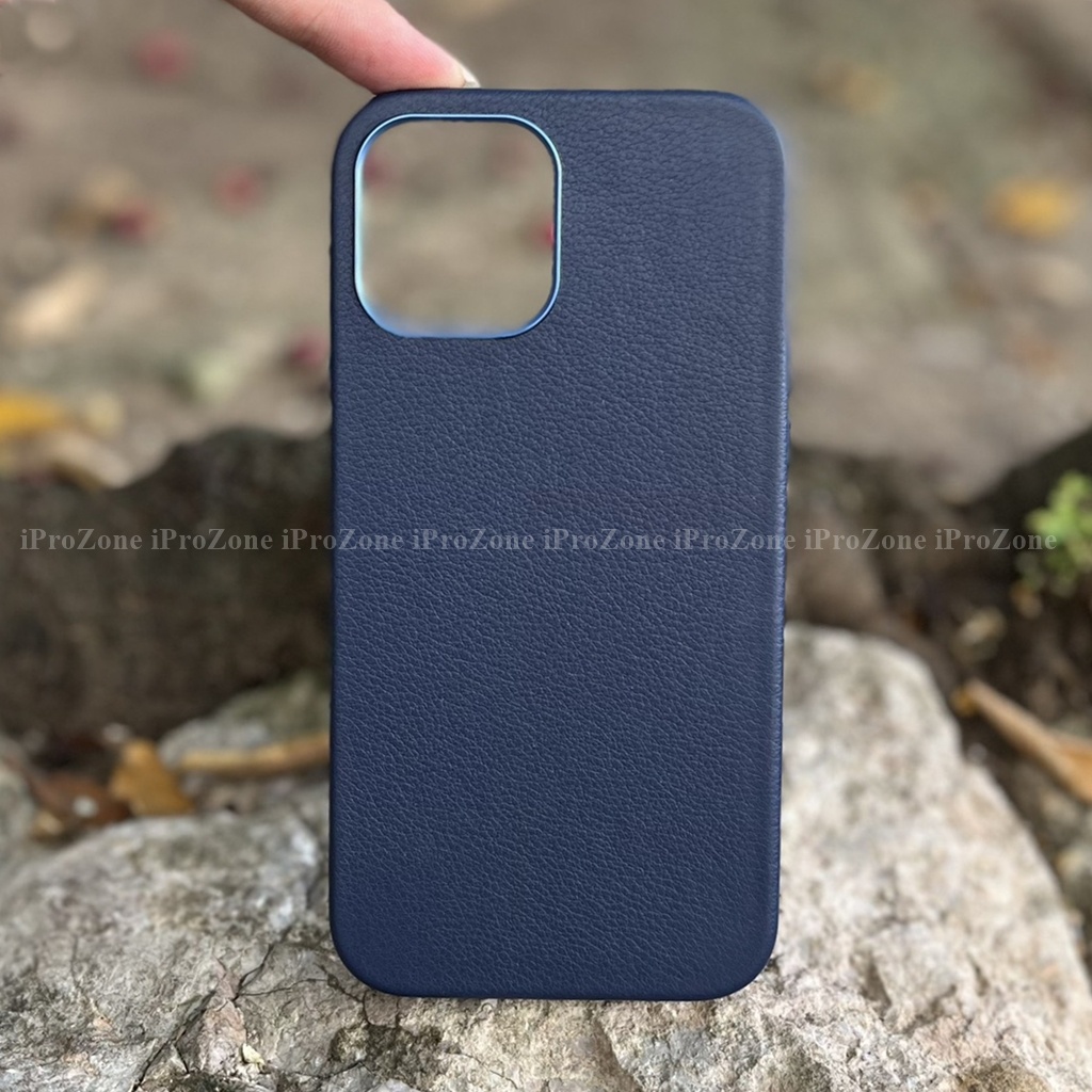 Ốp Lưng da thật WIWU Calfskin Geniunne Leather Cho Smart Phone 13 Pro , Max , chống sốc chính hãng cao cấp