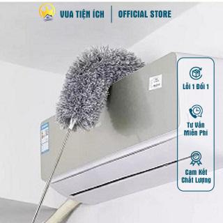 Chổi quét trần bằng sợi vải siêu nhỏ inox cán dài cao cấp đầu chổi linh hoạt