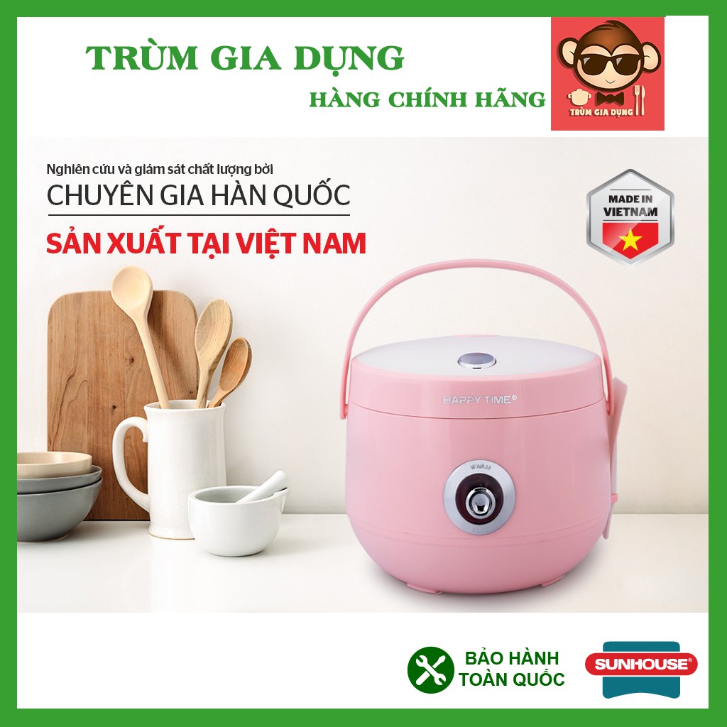 Nồi cơm điện 1,8L Sunhouse Happytime HTD8522, Nồi cơm điện Sunhouse 1,8L, bảo hành toàn quốc 12 tháng.