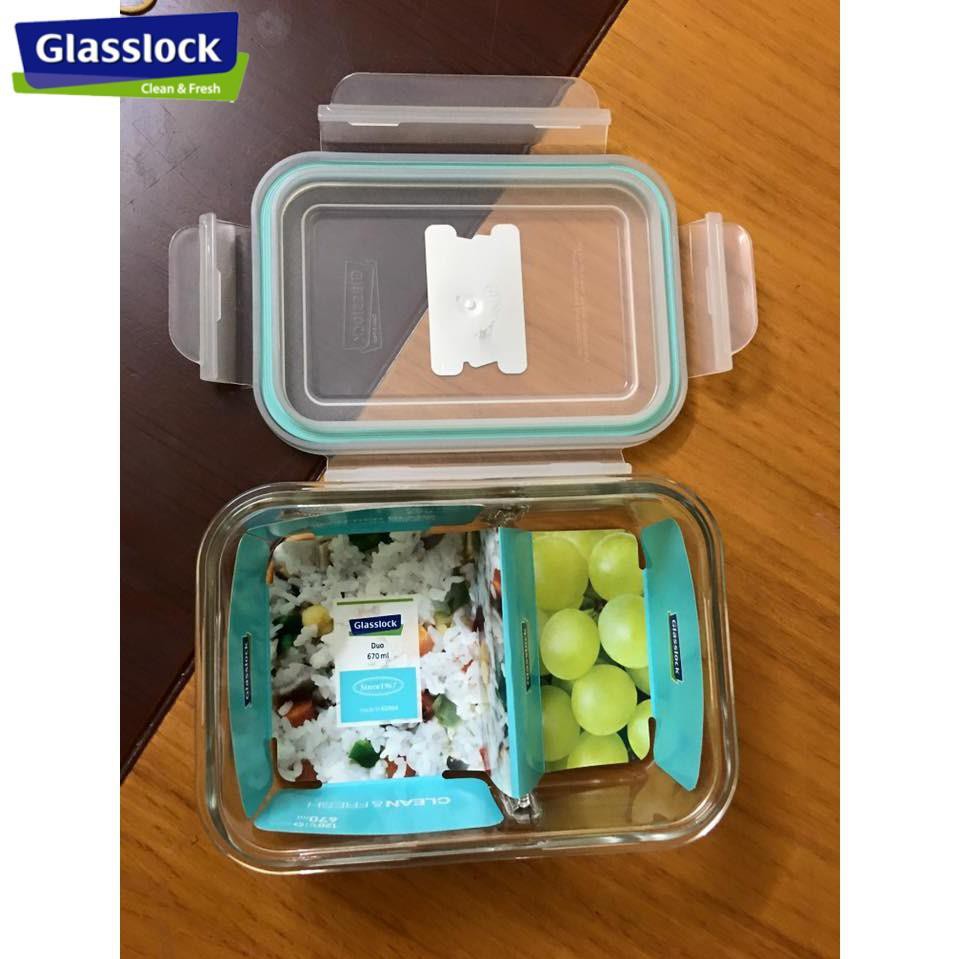 Hộp Thủy Tinh Chia Ngăn Cường Lực Glasslock MCRK067