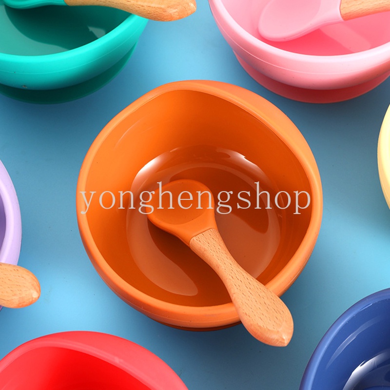 Bát Ăn Dặm Bằng Silicone Kèm Muỗng Tiện Lợi Dành Cho Bé