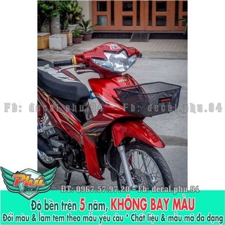Tem rời Wave đỏ đen vàng -1