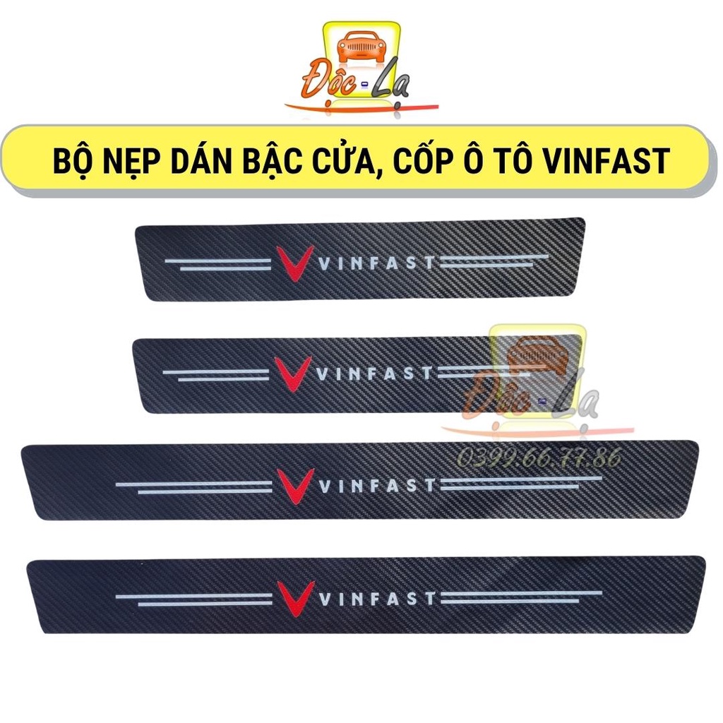 VINFAST - Nẹp Dán Logo VINFAST Chống Trầy Xước Bảo Vệ Bậc Cửa Xe Hơi/ Bảo Vệ Cốp Sau Xe Hơi Bền Đẹp