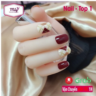 Set 24 móng giả nghệ thuật sơn gel sành điệu ( tặng keo)
