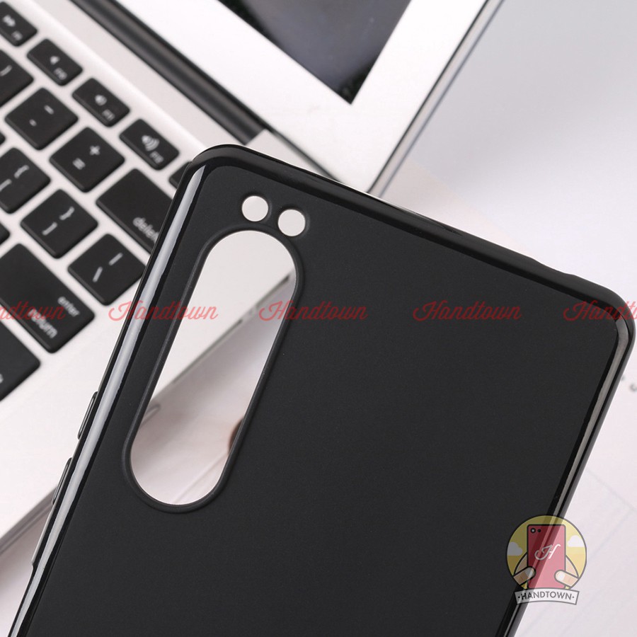 Ốp Lưng TPU Sony Xperia 1 / Sony Xperia 1II Nhựa Dẻo Đen Toàn Bộ Viền Bóng Lưng Nhám Case Chống Va Đập Chống Trầy Xước