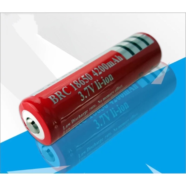 Pin Đỏ 3.7V - 4.200 mAh (Đầu Bằng - Đầu Cao) - NTH