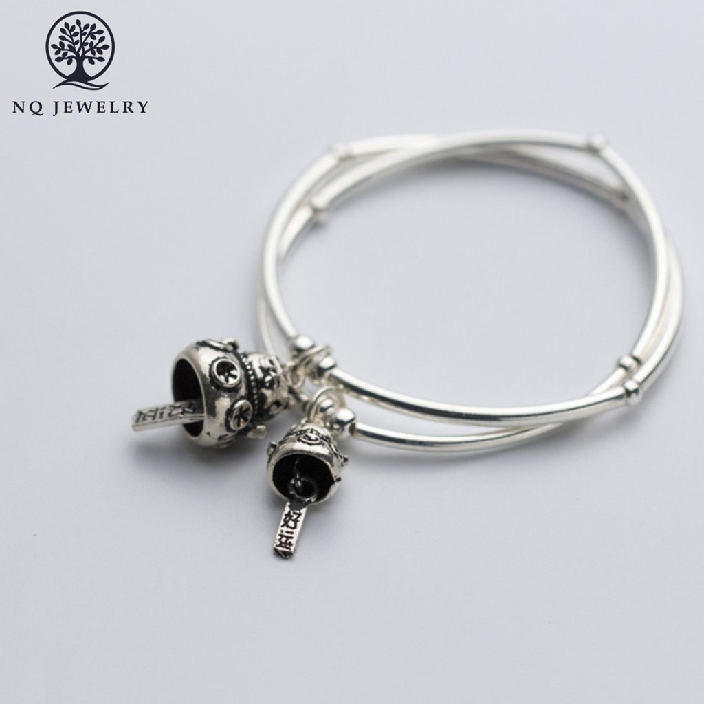 Lắc bạc charm mèo thần tài - NQ Jewelry