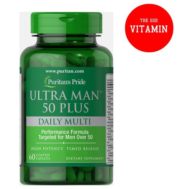 Viên uống tăng cường sức khỏe cho nam giới trên 50 tuổi Vitamin, khoáng chất Ultra Man 50 Plus Daily Multi 60v | BigBuy360 - bigbuy360.vn