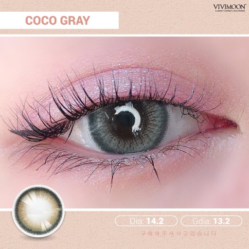 Kính Áp Tròng Cận Xám Tây VIVIMOON - Lens Mắt Coco Gray