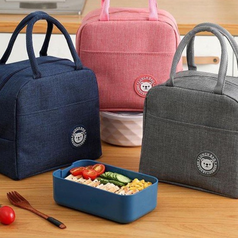 Túi Giữ Nhiệt, Đựng Cơm Cao Cấp Có Quai Xách Màu Tự Chọn Chống Thấm Nước