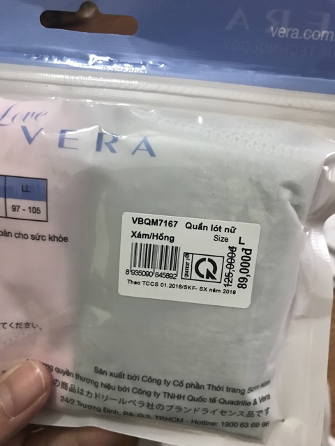 COMBO 6 QUẦN LÓT VERA-COTTON CO GIÃN 4 CHIỀU