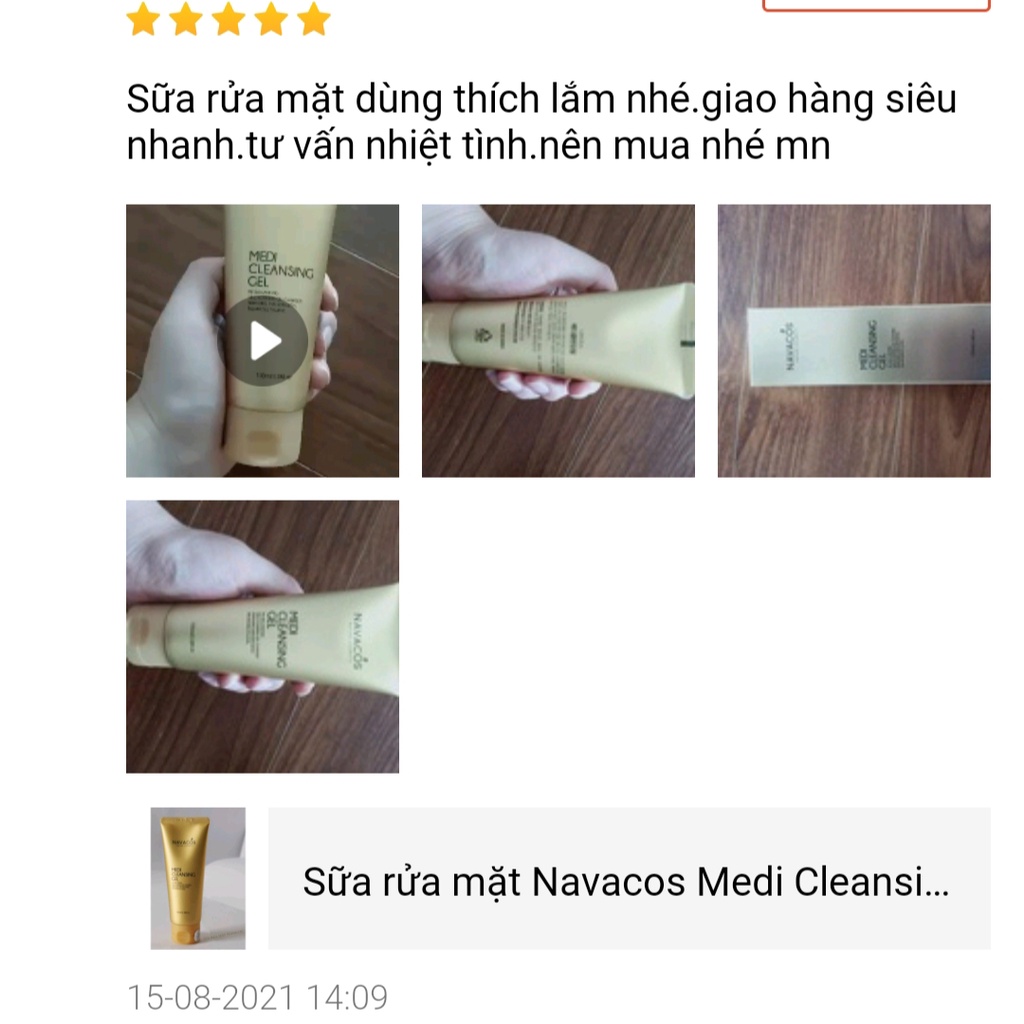 Sữa rửa mặt Navacos Medi Cleansing gel, sữa rửa mặt cho da dầu mụn,sữa rửa mặt cho da khô,trắng da,sữa rửa mặt nam 100ml