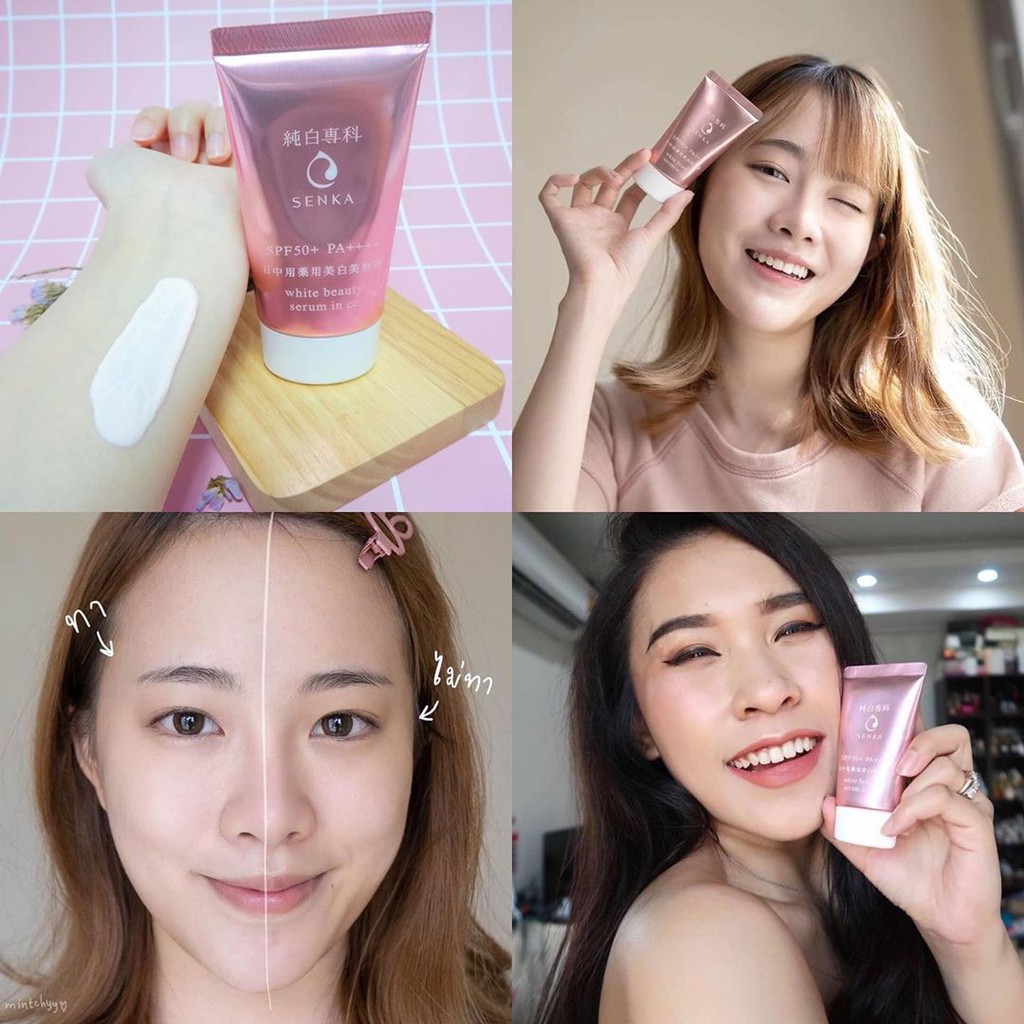 Tinh Chất Dưỡng Trắng , Kem Chống Nắng Senka Perfect UV