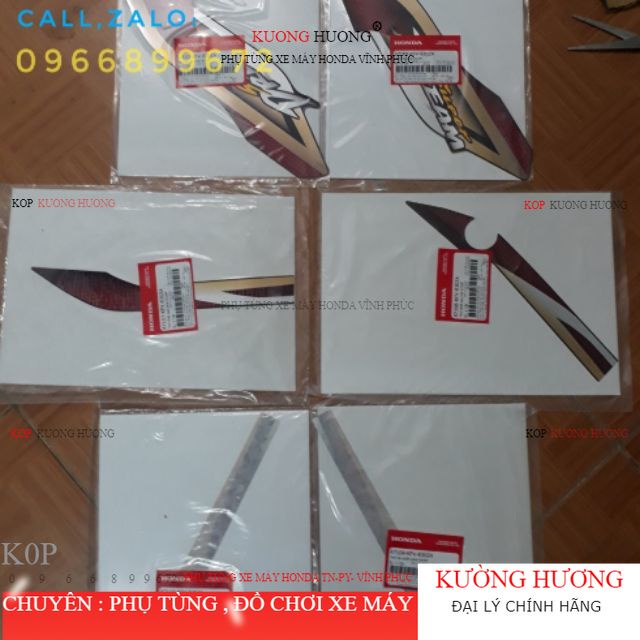 Tem xe Super DREAM 2004-2005- bộ tem 6 mảnh dream việt Chính hãng honda việt nam (-10%)