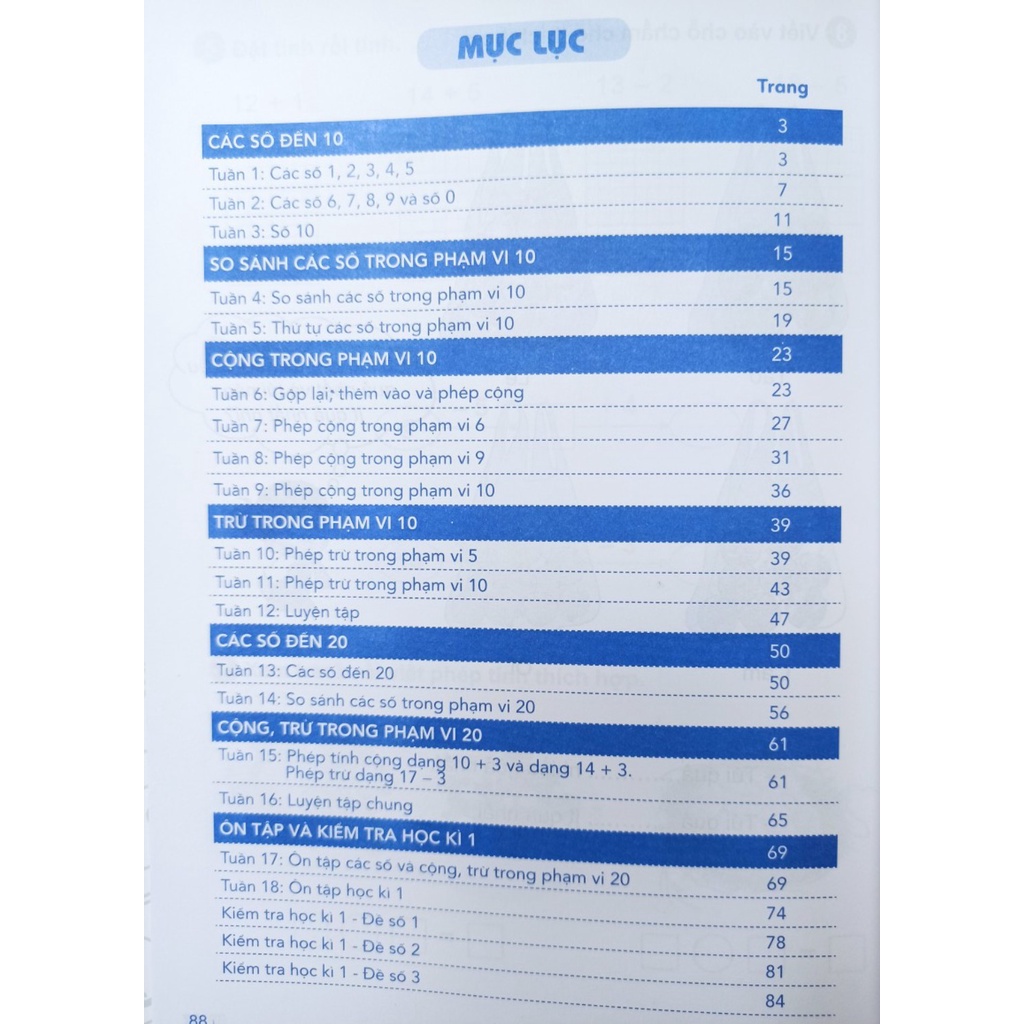 Sách - Ôn tập Toán lớp 1 tập 1