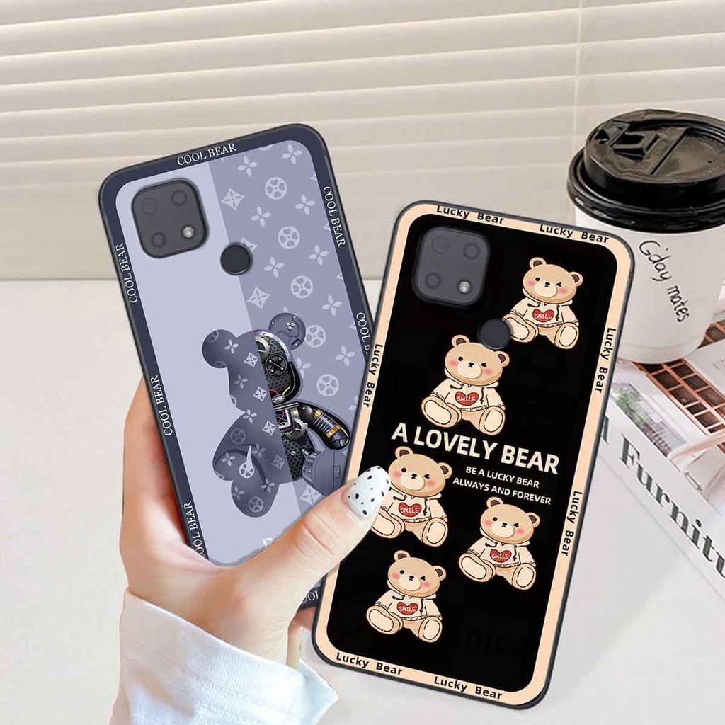 Ốp Xiaomi Redmi 10C bear brick, gấu đáng yêu, dễ thương