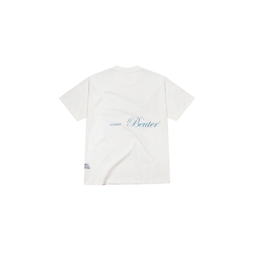 Áo thun nam ngắn tay BEUTER &quot;PORT DE SOLEIL&quot; WHITE T-SHIRT
