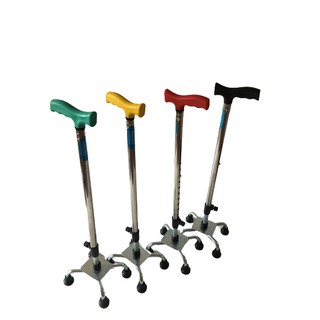 Gậy chống cho người già 4 chân inox, batoong 4 chân, gậy tập đi 4 chân nhẹ