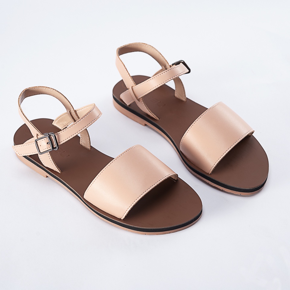 Sandal Nữ Đế Bằng Quai Ngang Bản Lớn MINSU M8513 , giày xăng đan đi học, đi chơi, đi làm, mặc áo dài